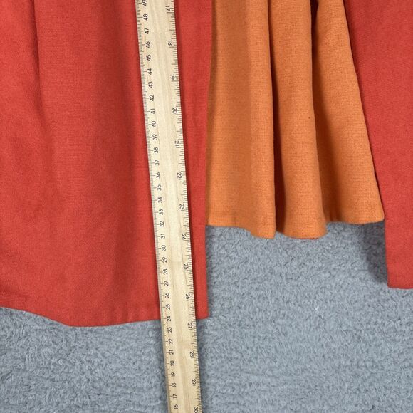 Jones New York 2 Tone Orange Wool Blend Swing 3/4 Sleeve Open Jacket Size OX 12W - Picture 4 of 8